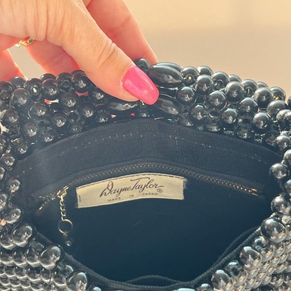 Wayne Taylor Women's Faux Pearl Bag Crystal Elegant Unique Purse Handmade Japan - Picture 6 of 7
